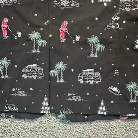 Travis Mathew Christmas blazer in Golfing Santa Design - Size Large - Black NWOT - Picture 7 of 7